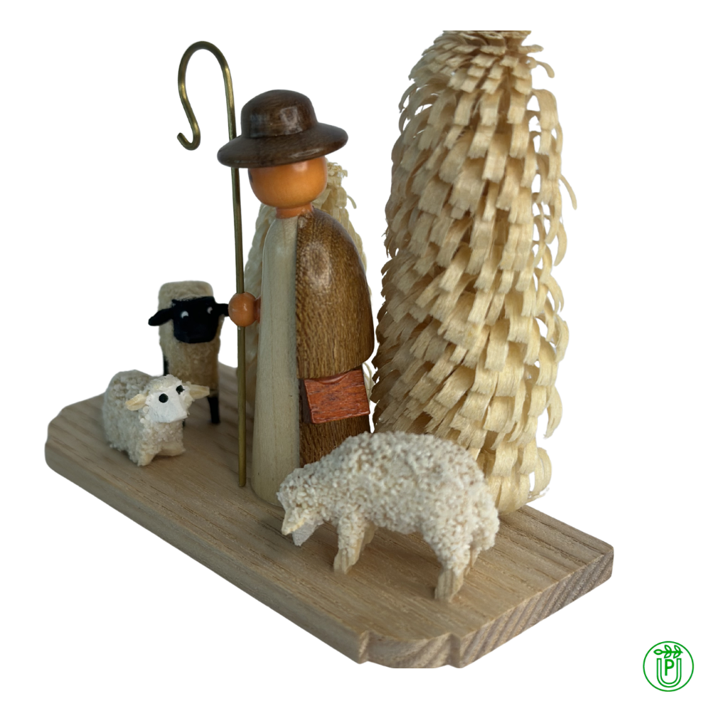 Shepherd with natural pedestal