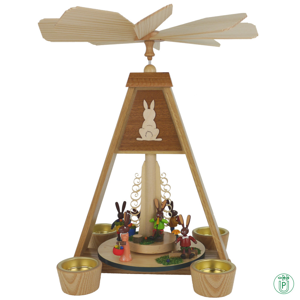 Tealight pyramid with Easter bunnies