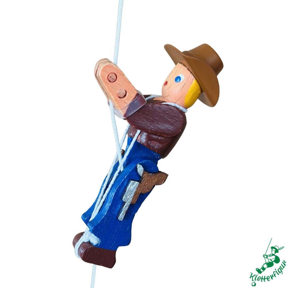 Climbing figure cowboy