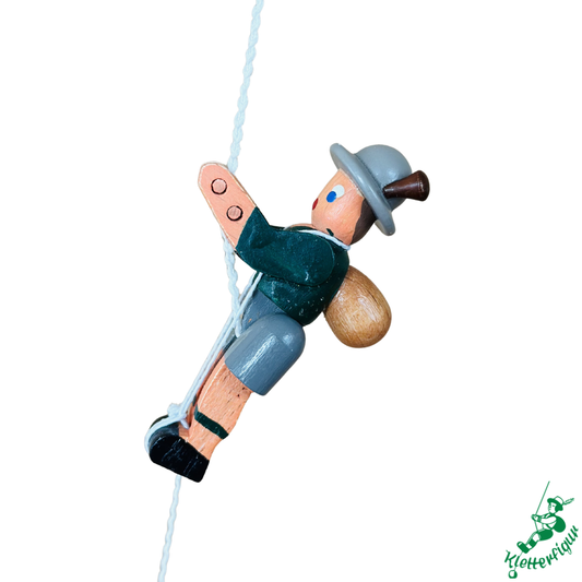Kletterfigur Bergsteiger mit grüner Jacke