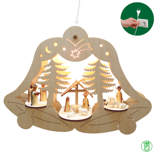 Illuminated Window Decoration Bell natural