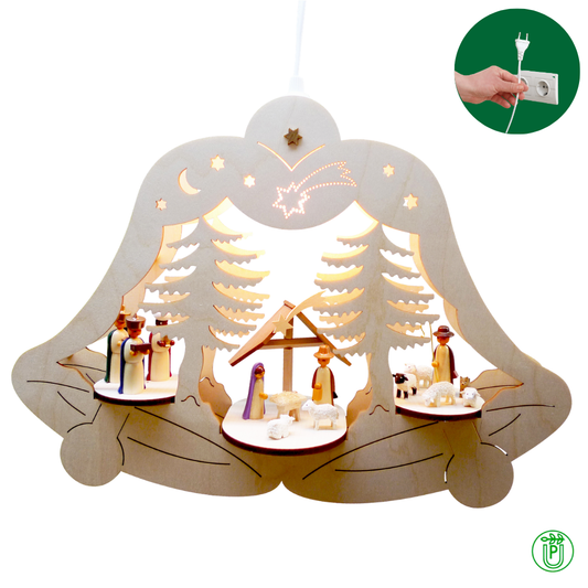 Illuminated Bell Window Decoration, Colorful