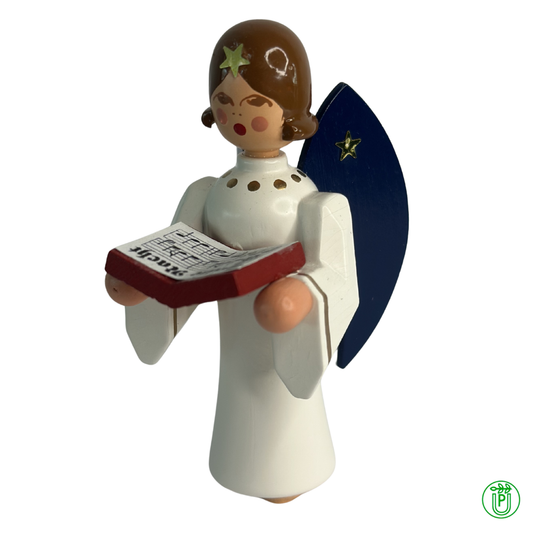 Engel mit Buch Miniatur 6 cm