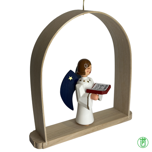 Engel mit Buch im Schwibbogen