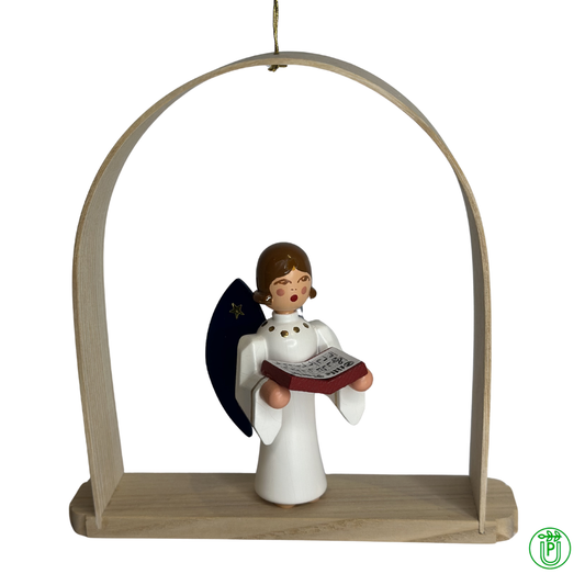 Engel mit Buch im Schwibbogen