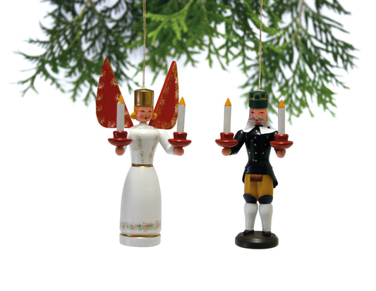 Engel und Bergmann Paar zum Aufhängen