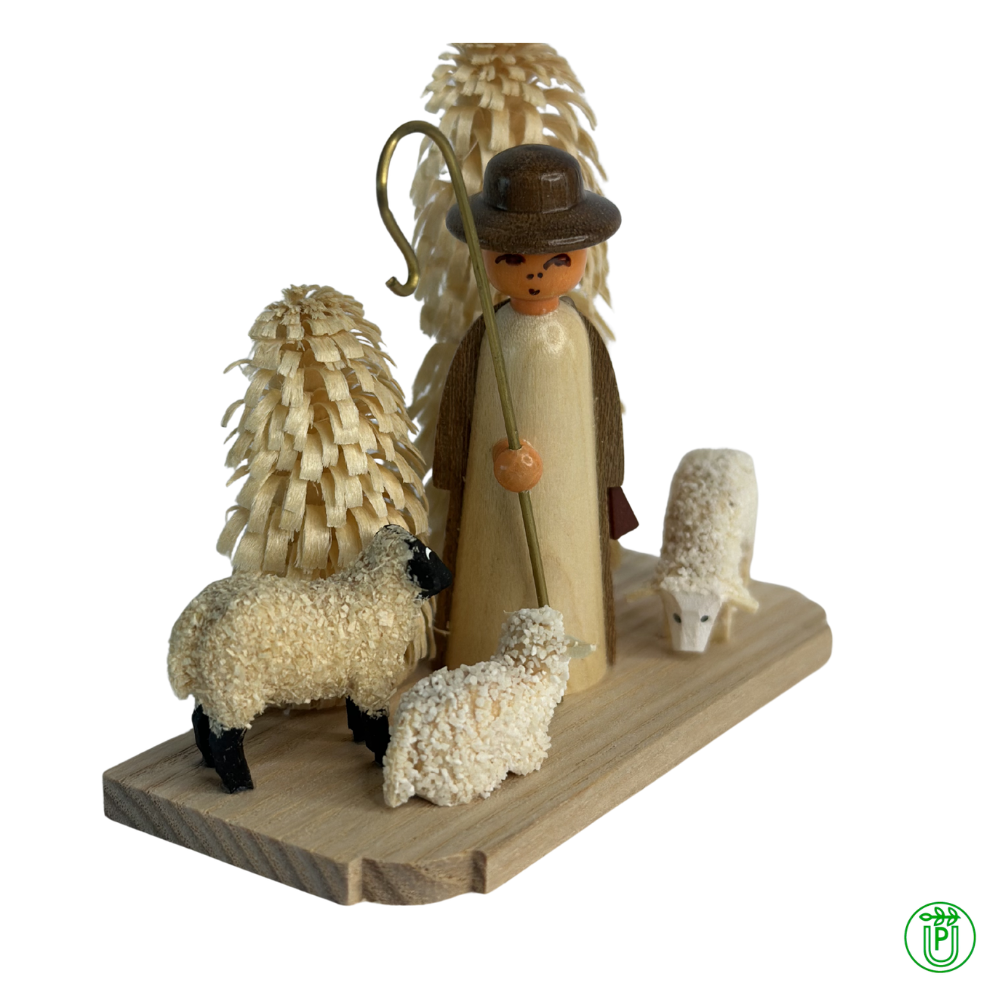 Shepherd with natural pedestal