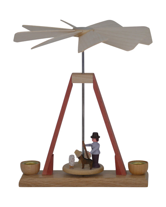 Miniaturpyramide Hirte mit Schafen