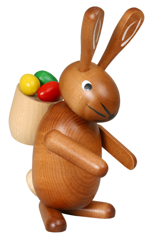 Osterhase mit Korb farbig 18 cm
