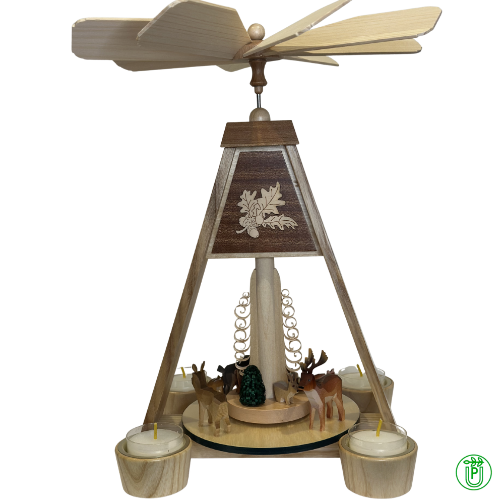 Pyramid with Forest Animals for Tealight | Table Pyramid