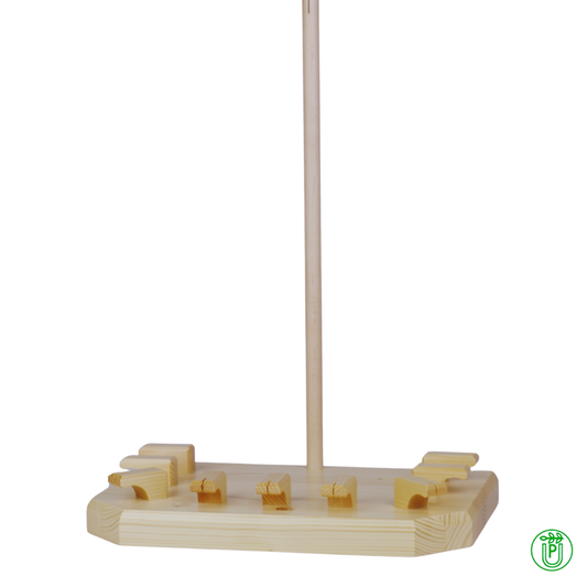 Multi-display for 9 climbing figures, natural